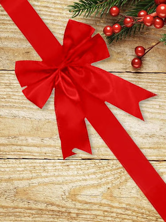 Wiederverwendbare Weihnachtsbänder und Schleifen in Rot und Grün aus Textil für deine Feiertagsdekoration - Bild 5
