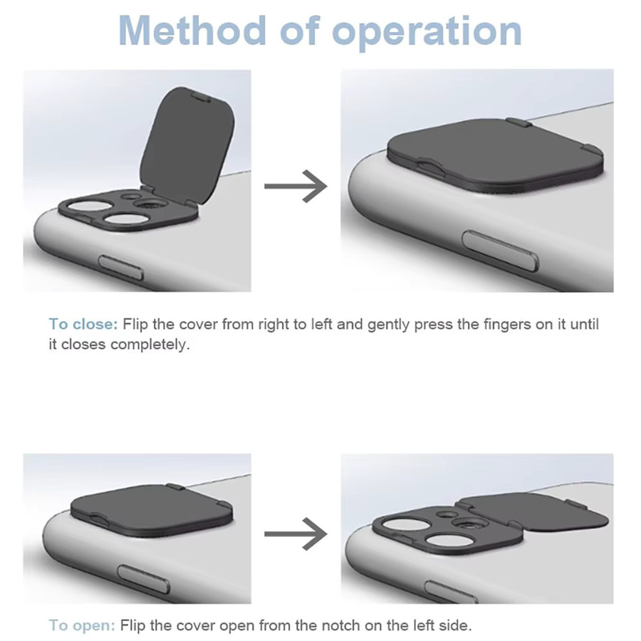 Transparente Webcam Abdeckung aus Kunststoff als Privatsphäre Schutz Aufkleber für iPhone 13 Pro Max und 13 Mini - Bild 2