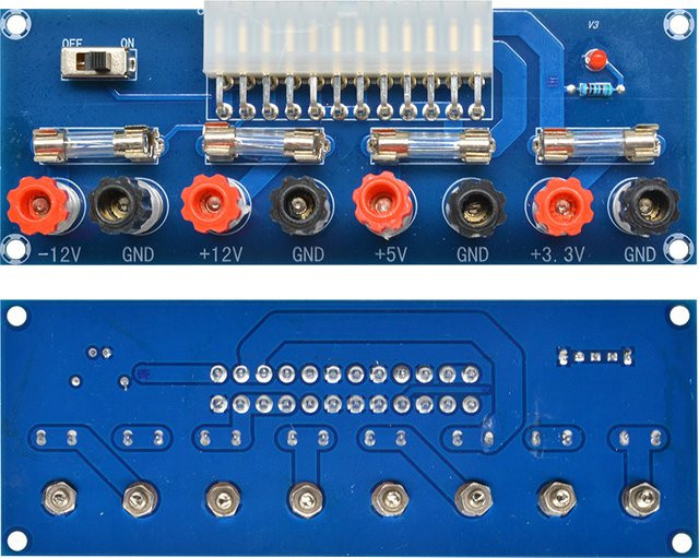 HU-M27 Desktop-Computer Gehäuse Stromversorgung ATX Adapterplatine mit 24-poliger Ausgangsklemme in Blau - Bild 1