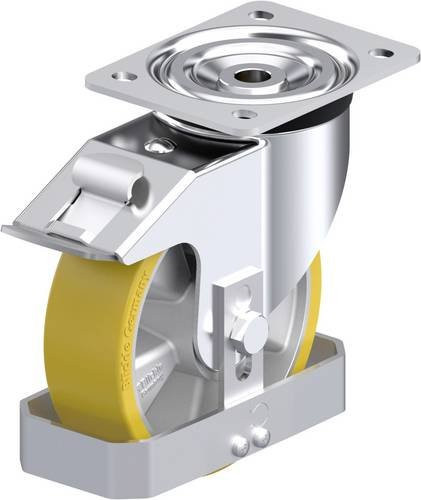 Blickle L-ALTH 160K-FI-FS Stahlblech-Lenkrolle in Silber mit 160 mm Rad-Durchmesser und 400 kg Tragfähigkeit - Bild 1
