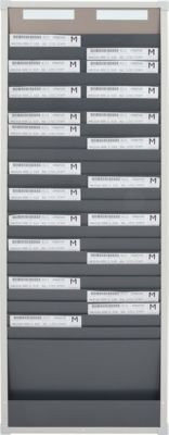 Karten-Sortiertafel Eichner 9219 Serie, 2-spaltig, grau, H 135 cm x B 49 cm - Bild 1