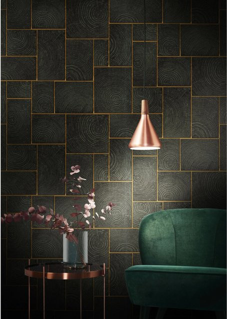 Marburg Vliestapete Natural Opulence Fliesenoptik in Schwarz mit FSC-Zertifizierung - Bild 1