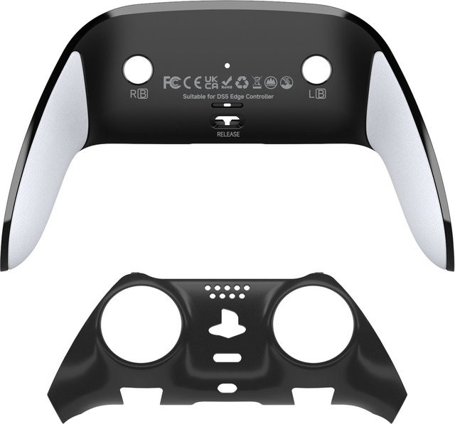 Anti-Slip Ersatz-Gehäuse für PS5 Controller Rückseite in Schwarz - Bild 1