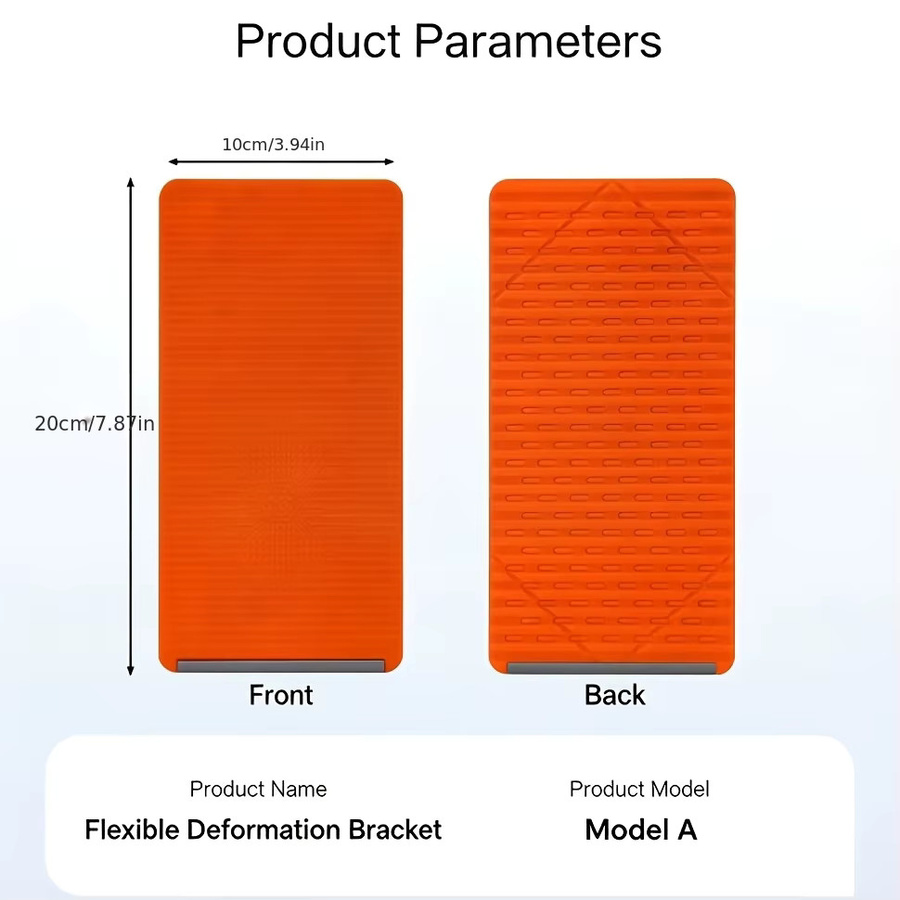 DUTRIEUX Magic Stand Faltbarer Mehrschichtiger Telefon und Tablet Halter in Orange mit Silikon und Aluminium für Tischmontage oder Hängung - Bild 2