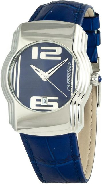 Chronotech Armbanduhr, Quarz, Edelstahl, Blau, Unisex - Bild 1