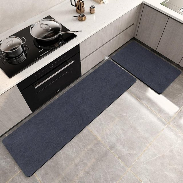 Yiran Furniture Küchenbodenmatte Blau, Rutschfest und Waschbar, B/T: 45 x 180 cm - Bild 1