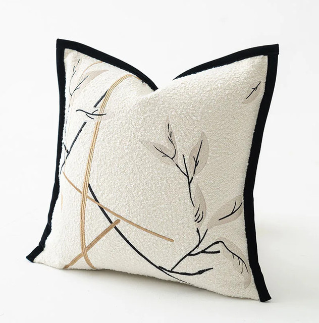 BUNNY FiFi Kissenbezug mit floraler Stickerei in Weiß, quadratisch, B/T/H: 45 x 45 x 45 cm - Bild 1