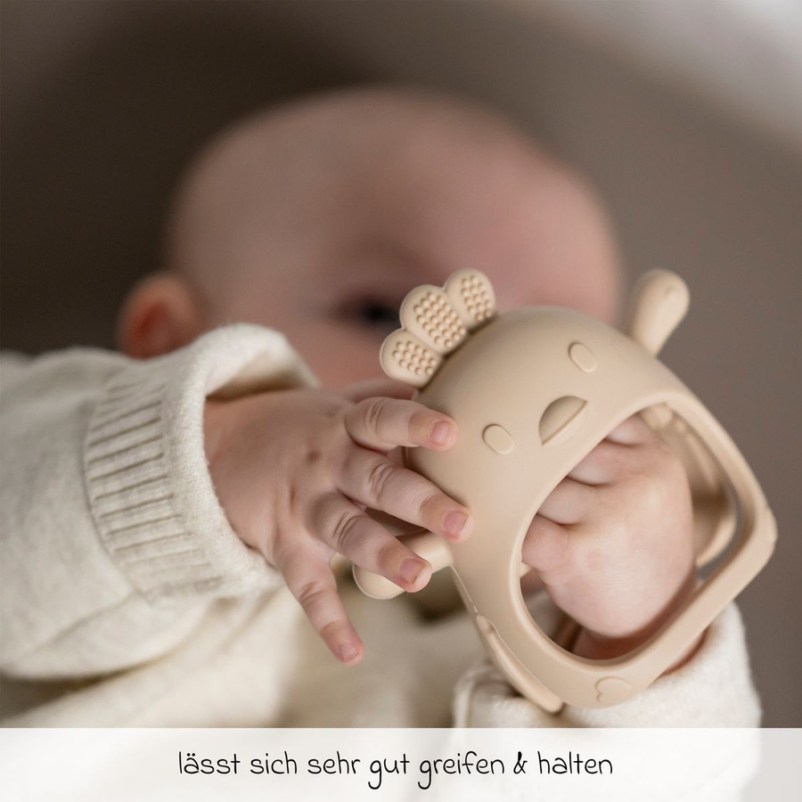 Nattou Silikon Beißring und Beißhandschuh in Clay, BPA-frei - Bild 2
