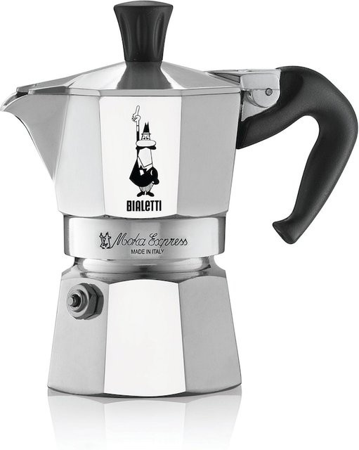 Bialetti Moka Express Espressokocher in Schwarz und Silber mit 0,06 l Füllmenge - Bild 2