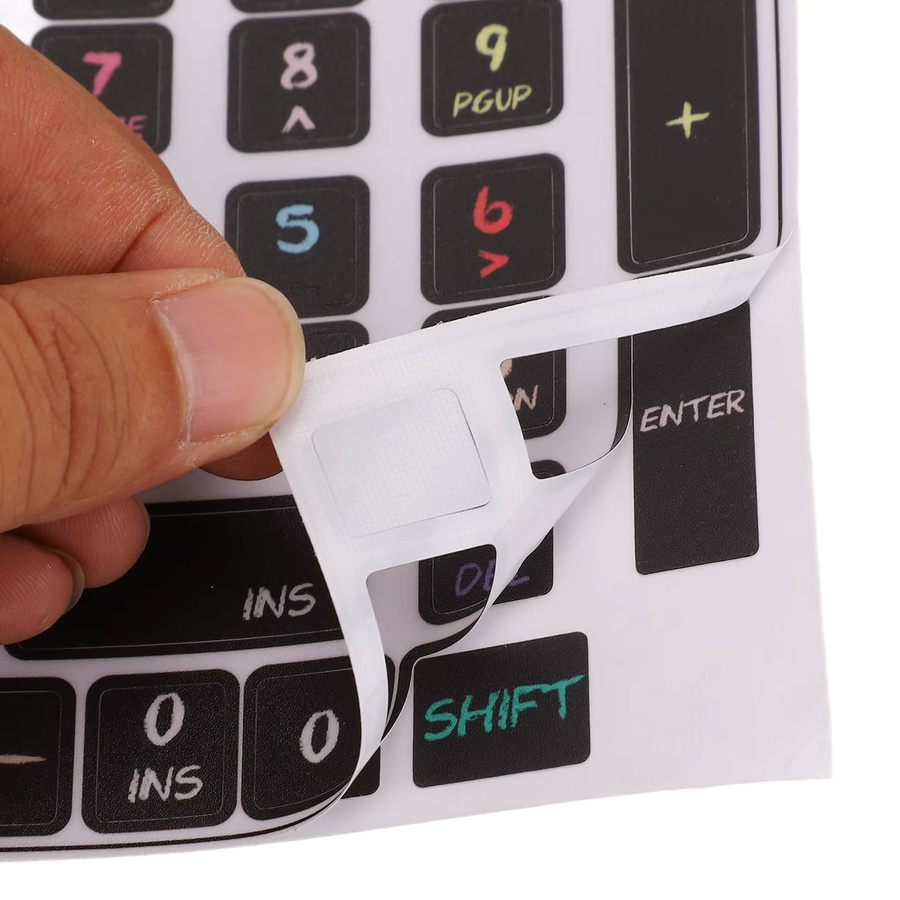 Dekorative Gaming-Tastaturaufkleber aus PVC für 84 bis 108 Tasten in Schwarz - Bild 3