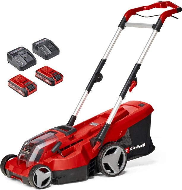 Einhell Power X-Change Akku-Rasenmäher RASARRO 36/36 in Rot mit 2x 3,0 Ah Akkus und Ladegerät - Bild 1