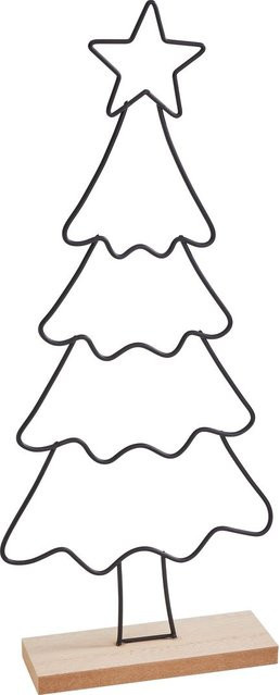 VBS Metall-Tannenbaum in Schwarz mit Stern für die Tischdekoration, Höhe: 39,5 cm, Breite: 17,5 cm, Tiefe: 5,0 cm - Bild 1