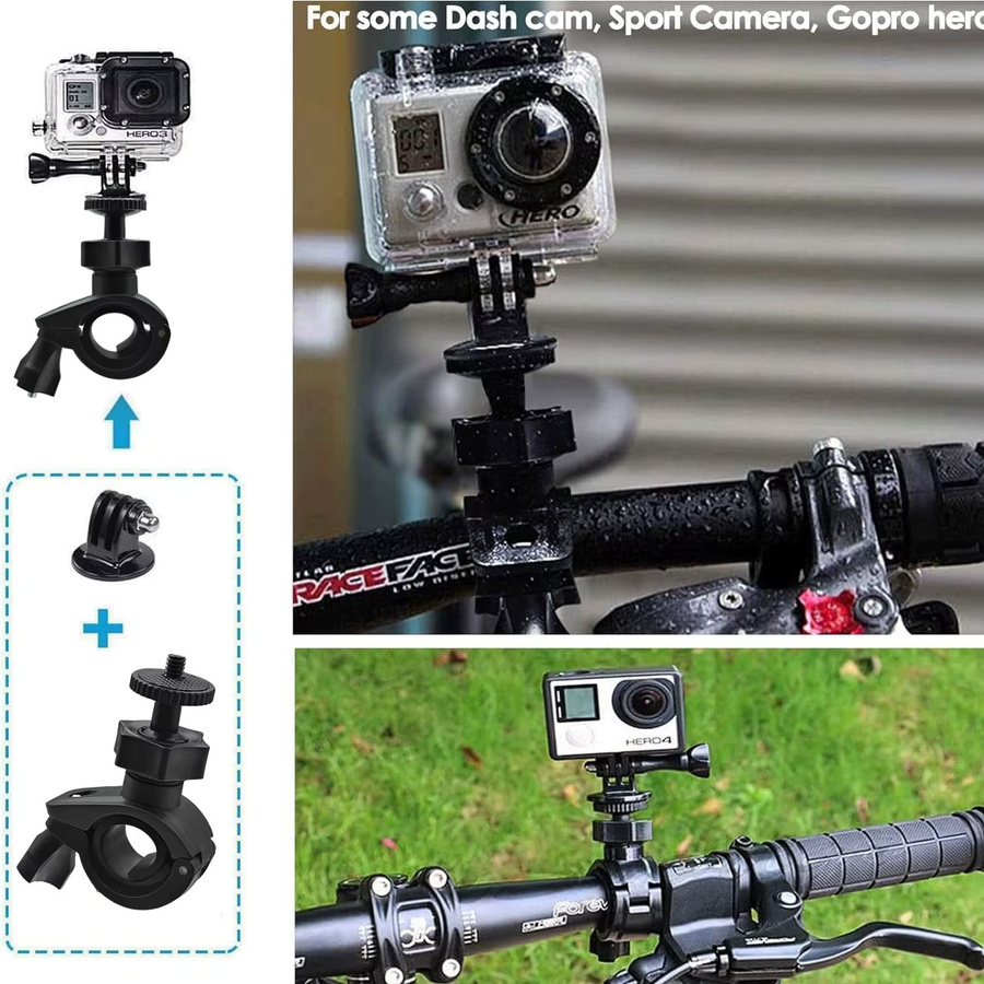 VeFly Fahrrad Handy Halterung und GoPro Kamera Adapter in Schwarz für Motorrad und Reiten mit O-Ring Schraube - Bild 6