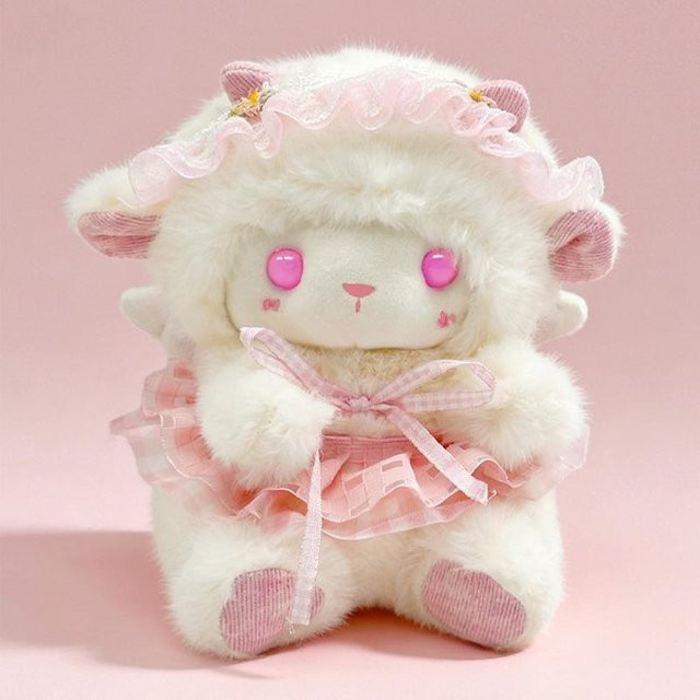 Yiran toy Schaf-Plüschtier, mit Spitzen-Schleifenkleid, 18cm - Bild 1