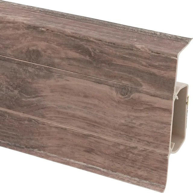 Kabelkanalleiste Döllken Profiles Cubica 60 sk Hemlock Ru in Braun, B: 60 mm, H: 22 mm, Länge: 2500 mm - Bild 1