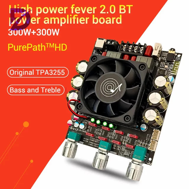 diymore ZK-3002T Bluetooth Digitaler Verstärker 2.0 Stereo 300W+300W mit Hi-Low-Tonregelung und TPA3225 Chip - Bild 1
