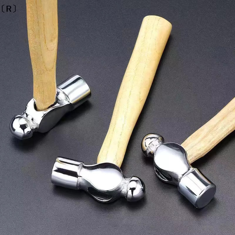 itariaR SigurMinihammer Rundkopf-Minihammer mit Holzgriff in Silber, Multifunktions-Handhammer und Fluchtwerkzeug - Bild 2