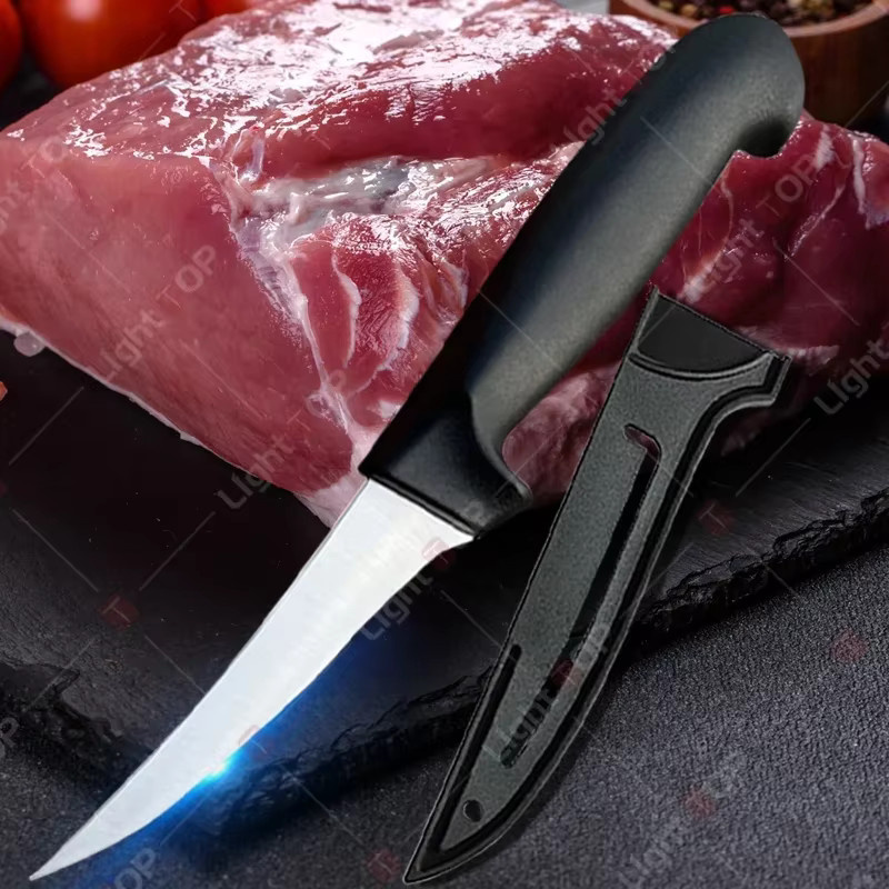 Professionelles Filet-Ausbeinmesser aus Edelstahl mit Kunststoffgriff und Schutzhülle - Bild 5