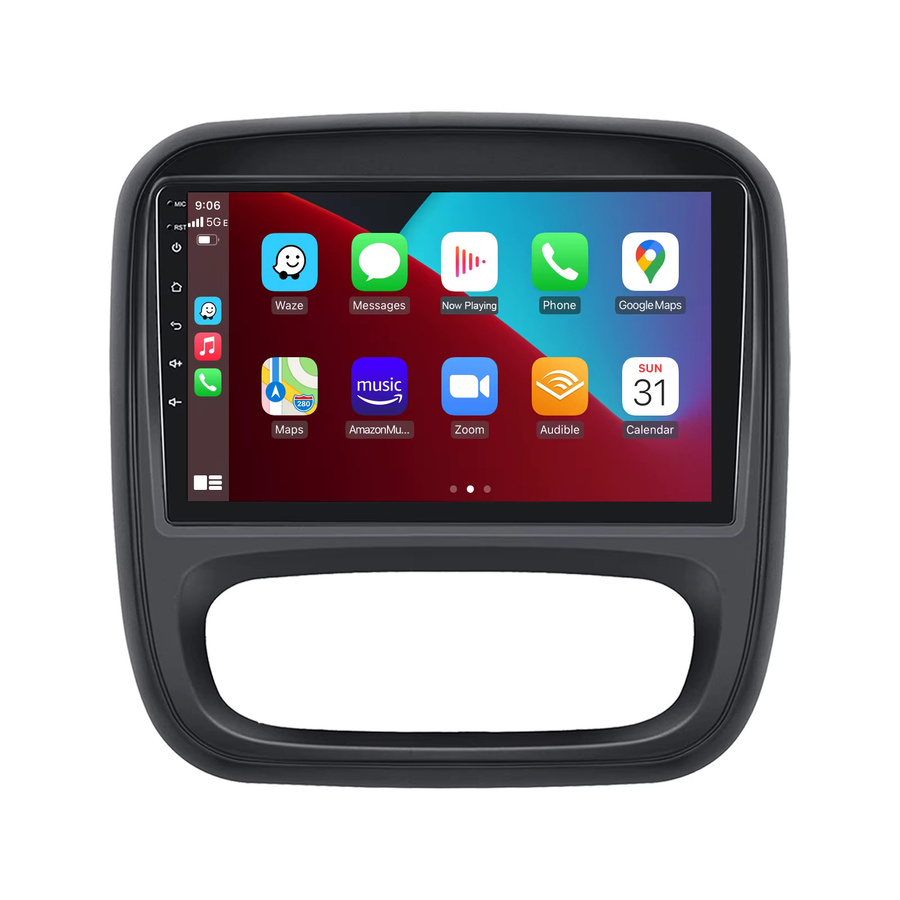 ESSGOO 9 Zoll Android Autoradio mit Carplay und Android Auto für Vauxhall Vivaro B, Renault Trafic und Nissan NV300, Schwarz, 4GB RAM - Bild 7