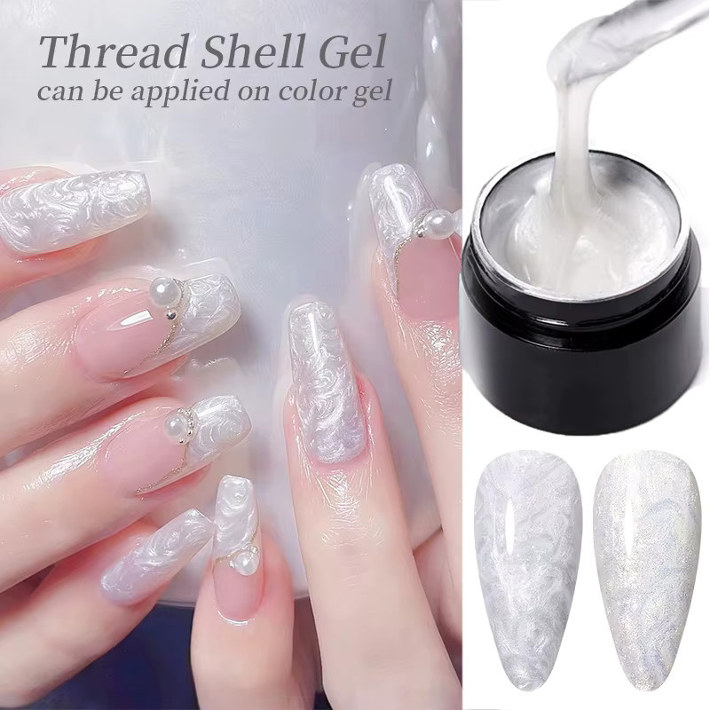 LILYCUTE Faden-Muschel-Nagelgel, 7 ml, Perlmutt-Effekt - Bild 3