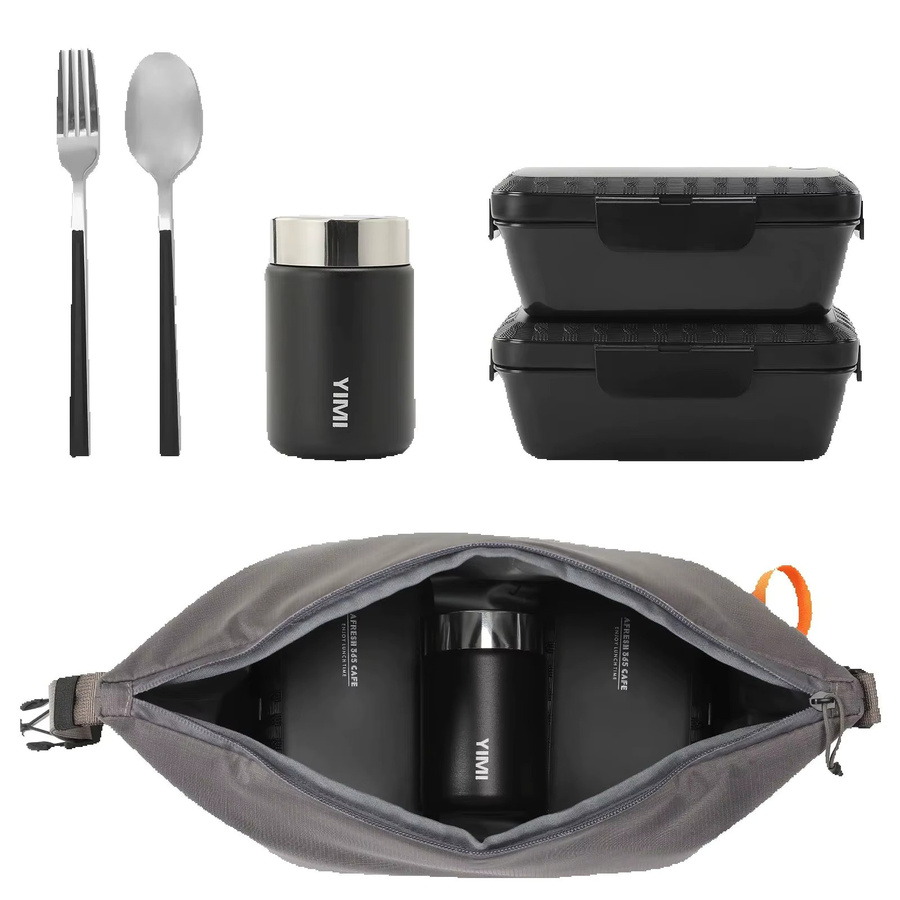 Isolierte Lunchtasche von SCANDIHOME in Grau für Picknick und Lebensmittelaufbewahrung - Bild 4