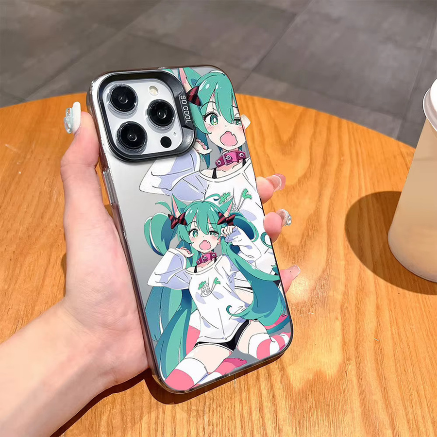 Kawaii Hatsune Miku Handyhülle für iPhone 12 13 14 15 16 Pro Max Plus – Niedrige Anime Schutzhülle in Multicolour - Bild 4