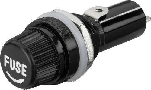 Monacor TC-2510L Sicherungshalter Schwarz 10A 50V - Bild 1