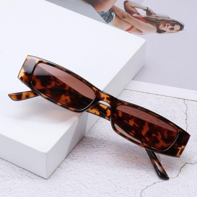 SHhuale Sonnenbrille, rechteckig, Kunststoff, Vollrand, Bright leopard, Damen - Bild 1