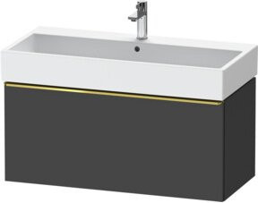 Duravit Waschtischunterschrank D-Neo, grau glänzend, wandhängend, B: 98,4 cm, T: 44,2 cm, H: 44,0 cm - Bild 1