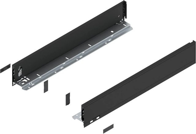 Blum Zarge Legrabox Pure Höhe M Nennlänge 550 mm Carbonschwarz Matt - Bild 1