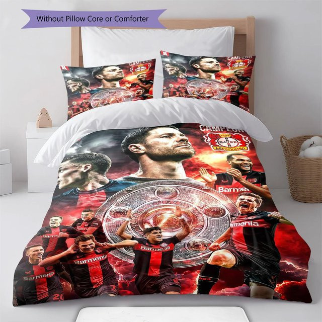 Bayer 04 Leverkusen Bettwäsche Set mit Bettbezug und Kissenbezügen, Multicolor, B/H: 140 x 200 cm - Bild 1