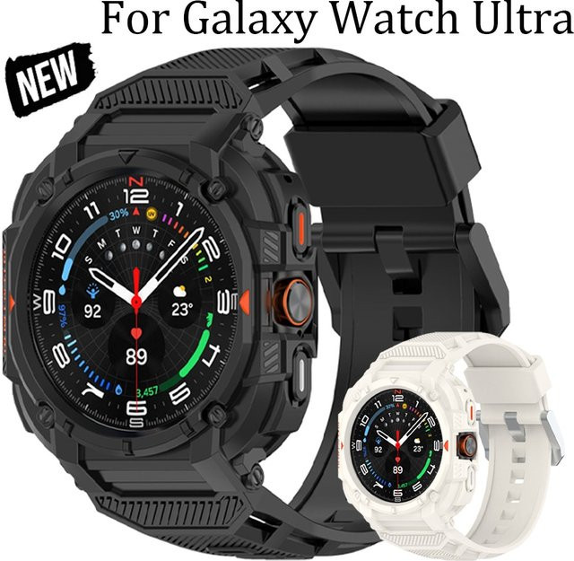 FancyWrist Uhrenarmband Silikon, Samsung Galaxy Watch 7 Ultra 47 mm, Schwarz - Bild 1
