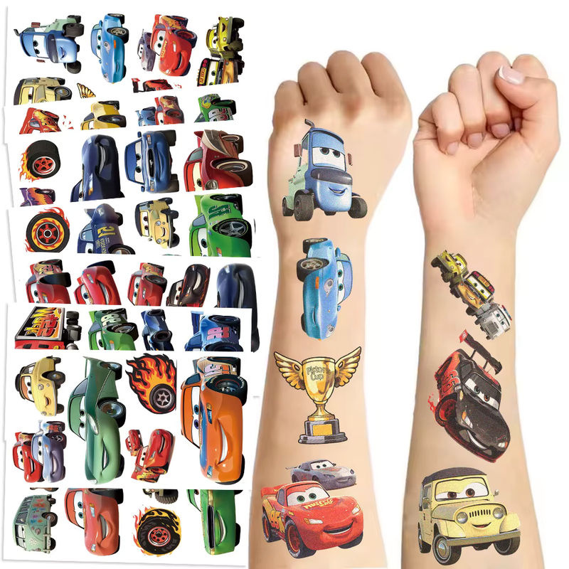 Disney Lightning McQueen Temporäre Tattoos für Kinder, 10er Set, mehrfarbig - Bild 4