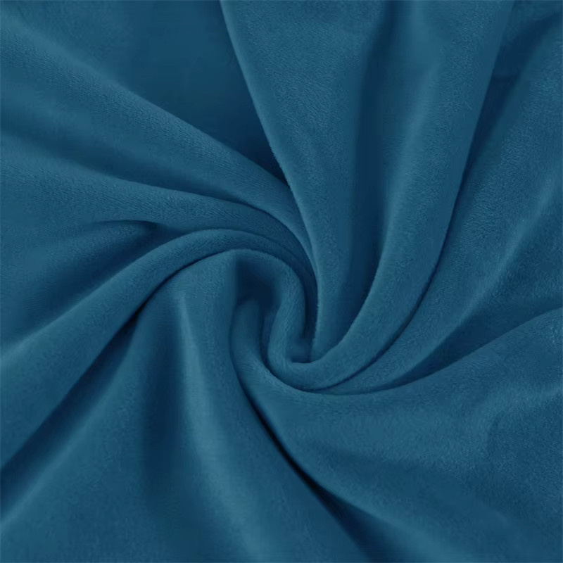 Yupartex Samt-Hockerbezug in Blau, elastischer Allzweck-Stuhlbezug für Möbelschutz - Bild 4