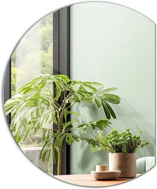 Tulup Wandspiegel Rund Abgeschnitten Modern B: 63 cm, H: 70 cm - Bild 1