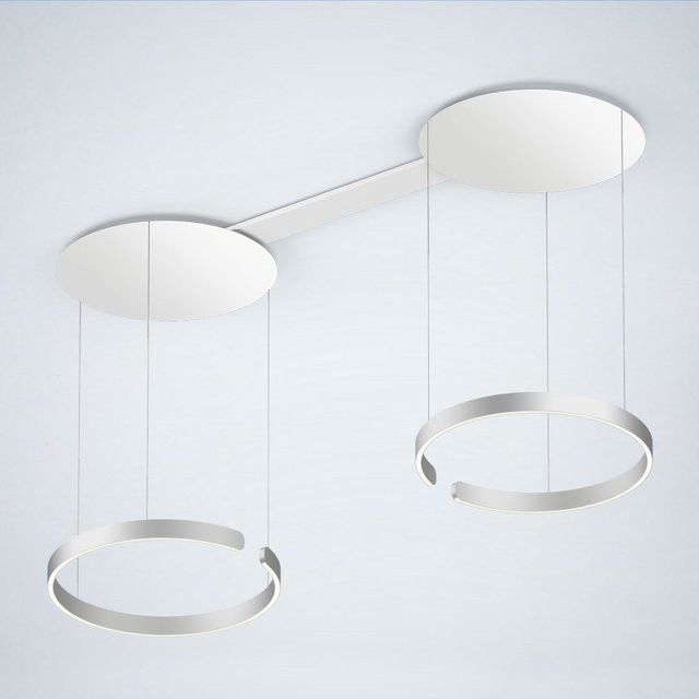 Occhio Mito sospeso due LED-Pendelleuchte in Weiß matt und Silber matt mit 60 LEDs und Occhio air Modul für deine Raumbeleuchtung - Bild 1