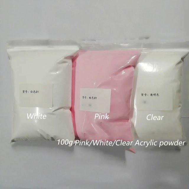 MAFANAILS Acryl Pulver, 100 g, Weiß Klar Rosa Nude - Bild 1