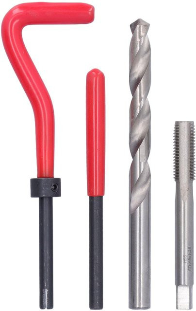 Igeteck Gewindereparatureinsätze Set M9x1.25mm, 15 Stück zur Wiederherstellung beschädigter Gewinde für die Autoreparatur, grau - Bild 1