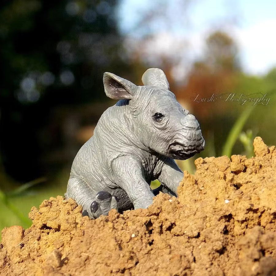 Toymany Nashorn Kalb, Action Figuren, Tiere, Grau - Bild 2