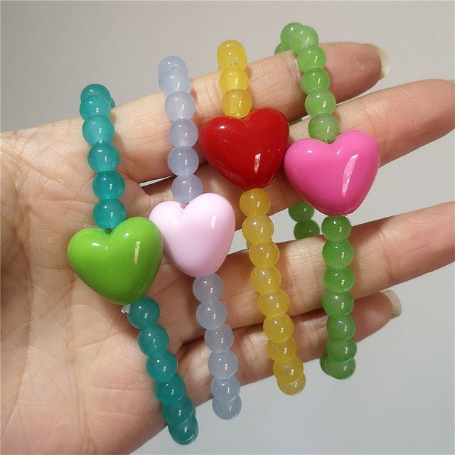 imixlot Charms, Kunstharz, bunt, Herz, Damen - Bild 1