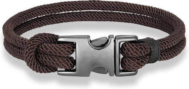 YULIN Armband, Überlebensseil, Zinklegierung, kaffeebraun, 23cm, Unisex - Bild 1