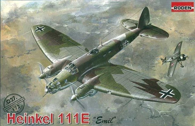Roden Heinkel He 111 E Emil, Modellflugzeug, 1:72, Grün - Bild 1