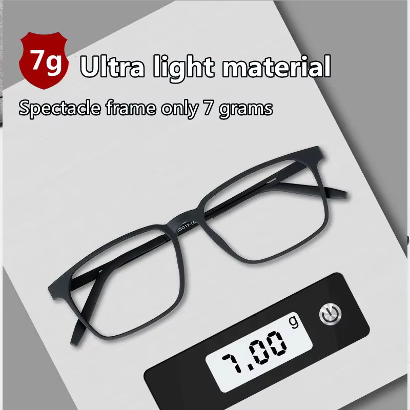 ISENGHUO Lesebrille, Vollrand, Titan, Schwarz, Unisex - Bild 3