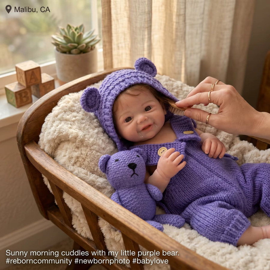 Vivienne Reborn-Babypuppe, Silikon, mit offenem Mund, 17 Zoll - Bild 4