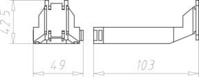KAISER Systemflügel-Set 1211-00, 2-teilig, B/T/H: 10,3 x 4,9 x 3,6 cm - Bild 1