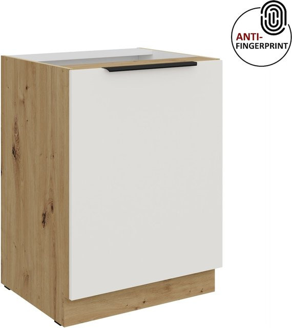 Küchenunterschrank ARIA in Weiss ultra matt mit Anti-Fingerprint-Beschichtung Breite: 60 cm - Bild 1