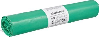 Deiss Müllbeutel aus LDPE in Grün, 240 l, Stärke 55 µ, 5 Stück - Bild 1