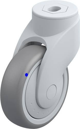 Blickle Lenkrolle LWGX-TPA 101XKF in Grau und Silber mit 100 mm Rad-Durchmesser und 100 kg Tragfähigkeit - Bild 1