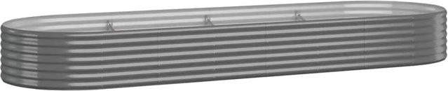 vidaXL Hochbeet aus verzinktem Stahl in Grau, B: 322 cm, T: 100 cm, H: 36 cm - Bild 1