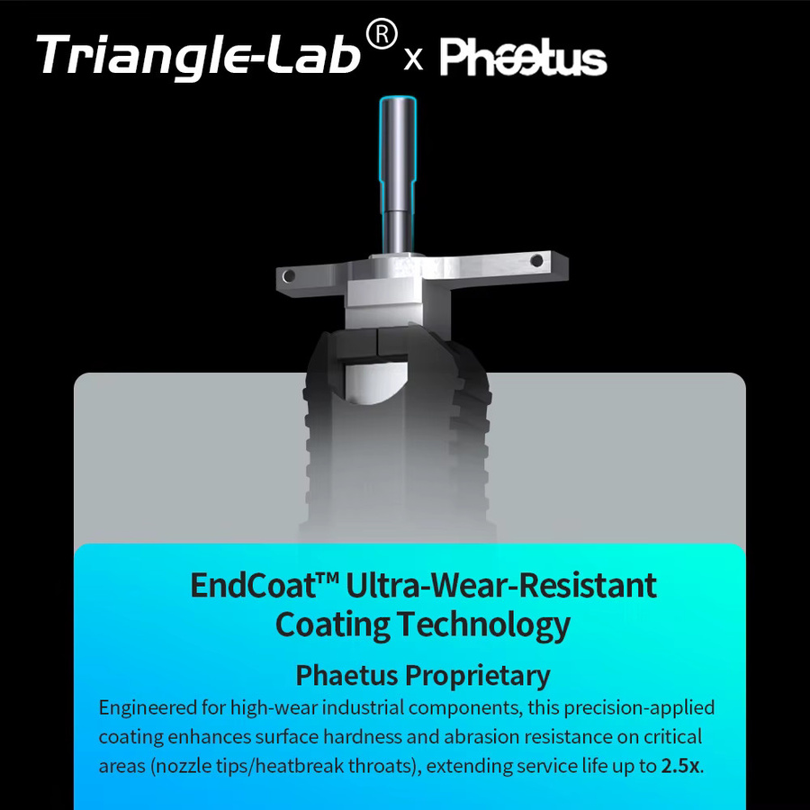 Trianglelab & Phaetus Conch Hotend für QIDI Plus4 mit abnehmbarer EndCoat-Düse für stabile Extrusion - Bild 2